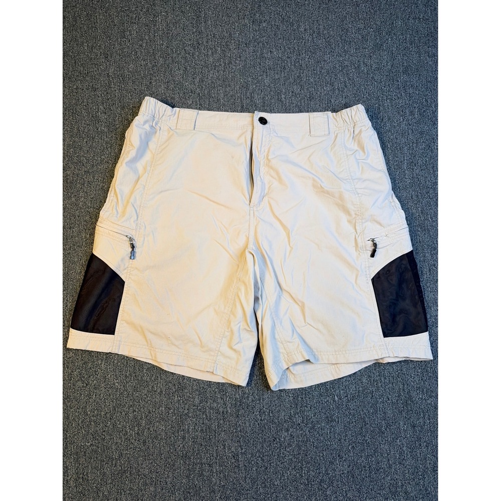 World Wide Sportsman Mens Fishing Shorts Size 40 Tan Nylon Cargo‎ Utility Mesh